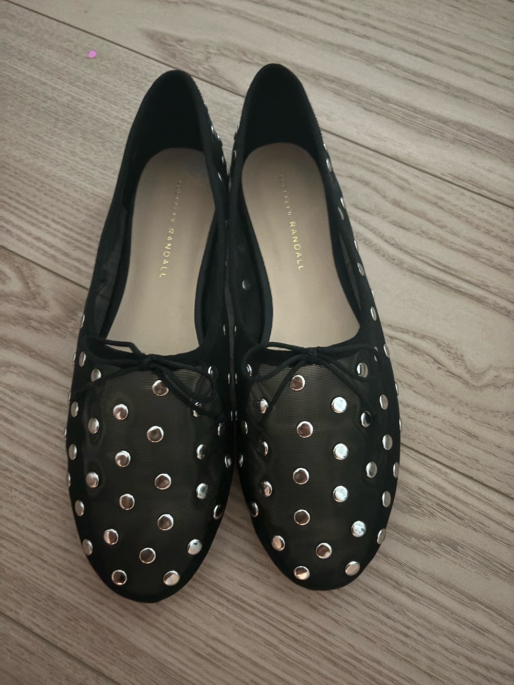 Loeffler Randall Studded Mesh Ballet Flats NEW -